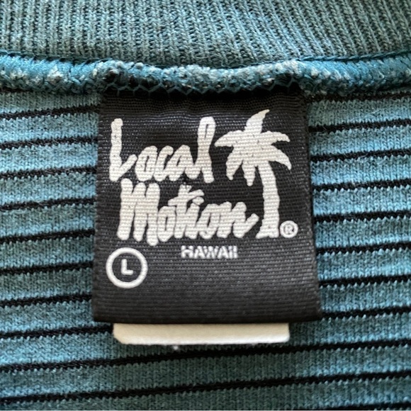 Local MOTION Hawaii Yin & Yang Logo Green Tee Shirt Men L Large - Picture 4 of 6